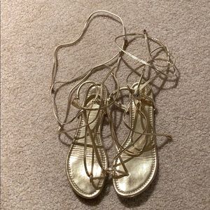 Lulu’s Gold Gladiator Sandals